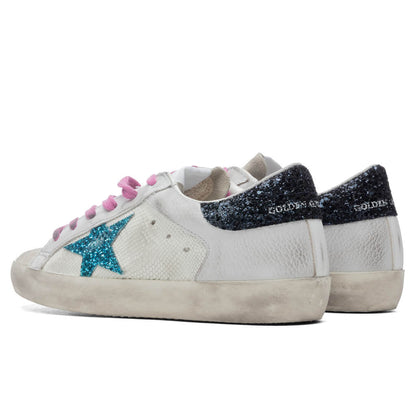 Women's Super-Star Sneakers - White/Light Blue/Dark Blue