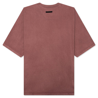 Heavy Crewneck Tee - Crimson
