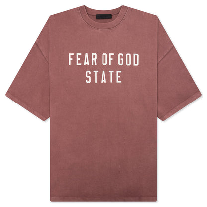 Heavy Crewneck Tee - Crimson