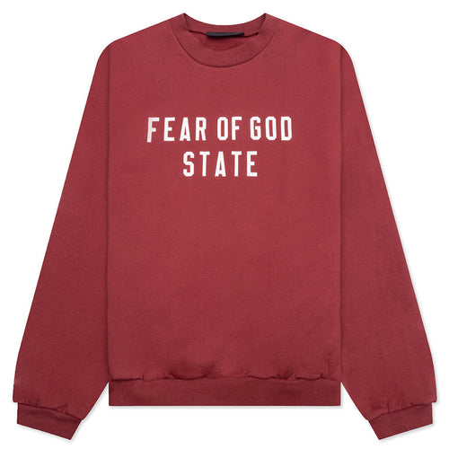 Heavy Fleece Crewneck - Crimson