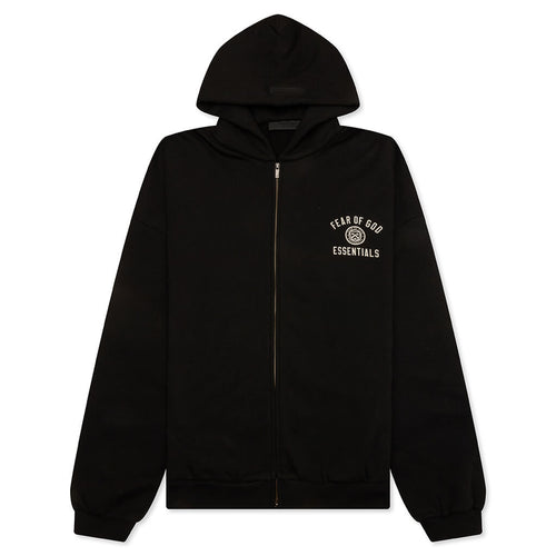 Heavy Fleece Fullzip Hoodie - Black