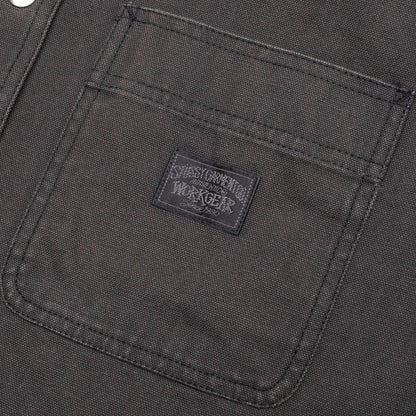 Heavy Washed Canvas Shirt - Black