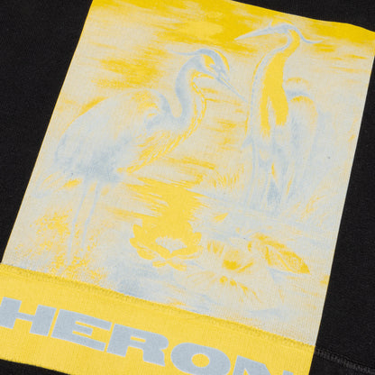 Hoodie Herons Litho - Black/Yellow