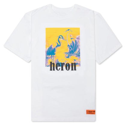 S/S T-Shirt ES OS Herons - White/Yellow