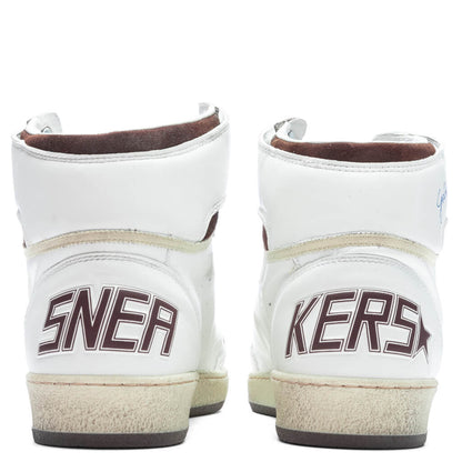 Hi Sky Star Nappa Sneaker - White/Beige/Chocolate Brown