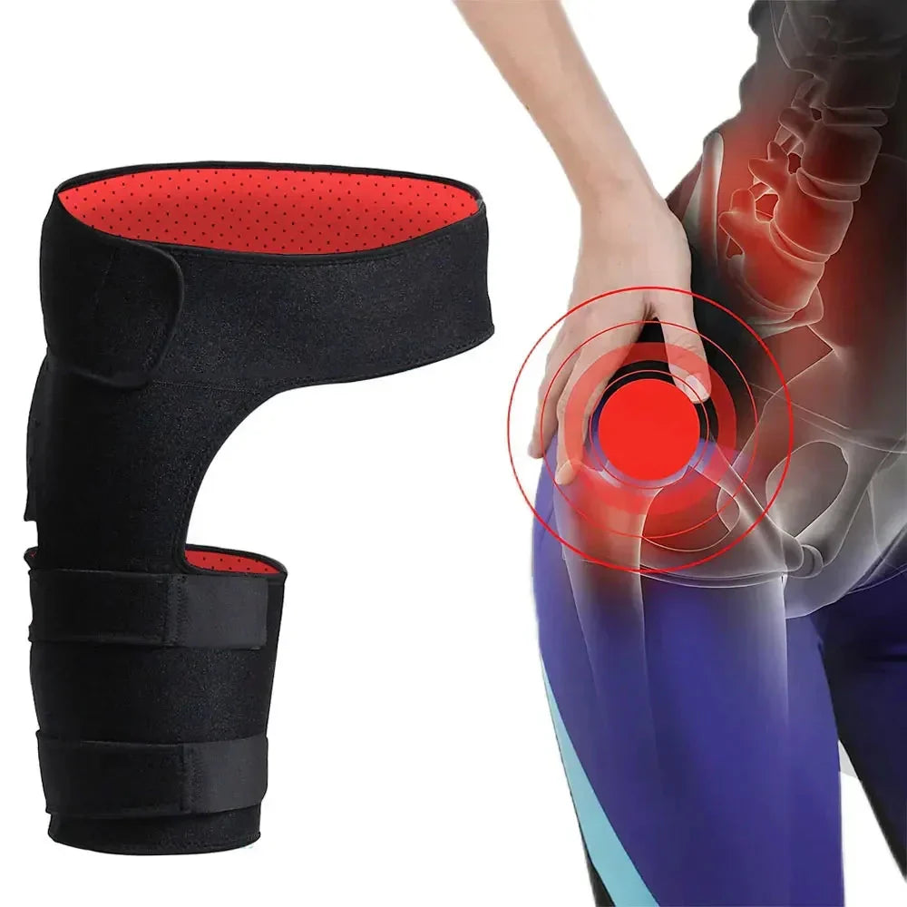 Adjustable Hip & Thigh Compression Sleeve Black