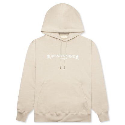 Logo Print Hoodie - Beige