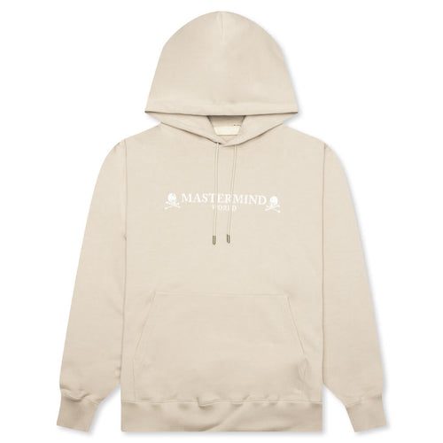 Logo Print Hoodie - Beige