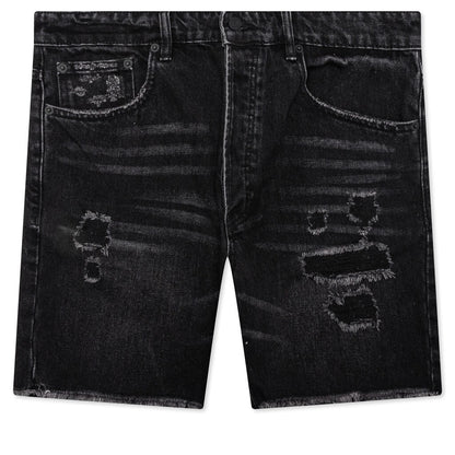 Ian Slim Denim Short - Vintage Black