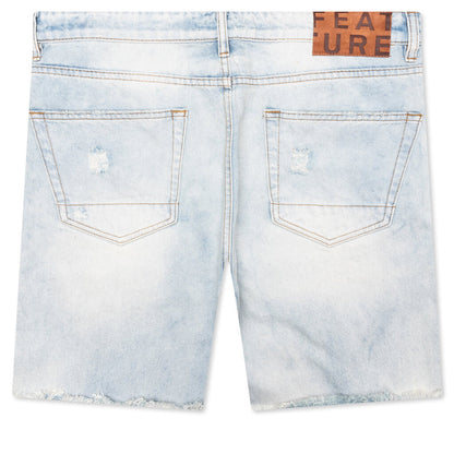Ian Slim Denim Short - Vintage Light Blue