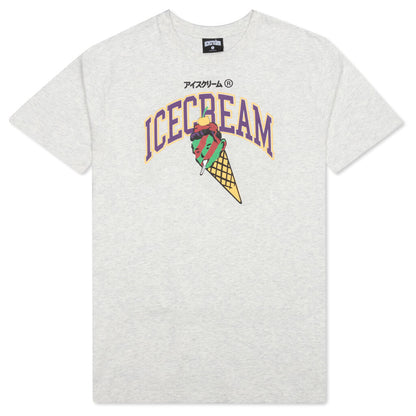 College S/S Tee - Light Heather Grey