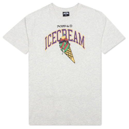 College S/S Tee - Light Heather Grey