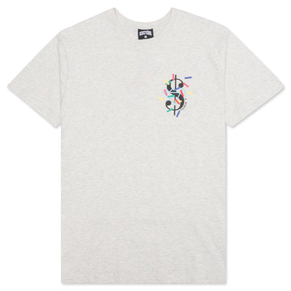 Dollars and Cents S/S Tee - Light Heather Grey