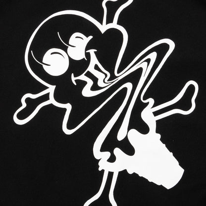 White Hoodie - Black