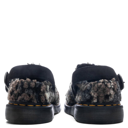 Isham Crochet Wool Suede Mules - Black