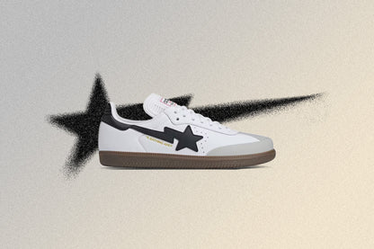 Adidas x BAPE Samba - Cloud White/Core Black/Gum