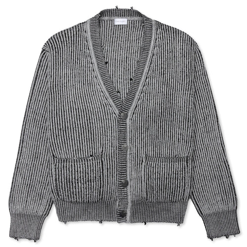 Structure Wool Knit Cardigan - Ash