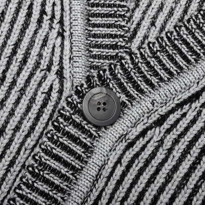 Structure Wool Knit Cardigan - Ash