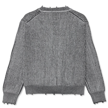 Structure Wool Knit Cardigan - Ash