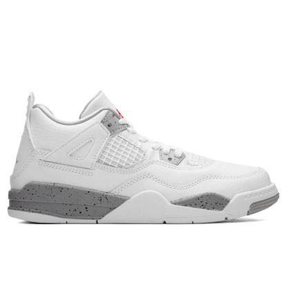 Air Jordan 4 Retro (PS) - White/Fire Red
