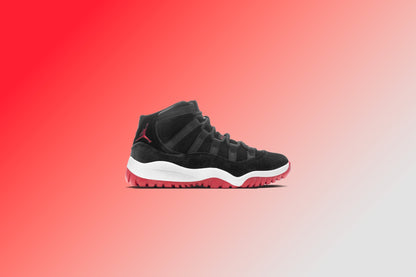 Jordan 11 Retro (PS) 'Bred Velvet'- Black/Gym Red/White
