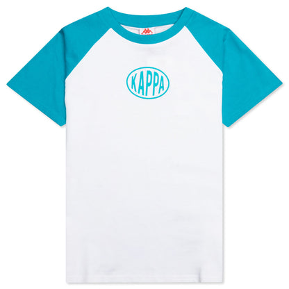 Kids Authentic Pop Elaysa T-Shirt - White/Green Sea