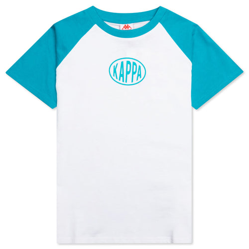 Kids Authentic Pop Elaysa T-Shirt - White/Green Sea