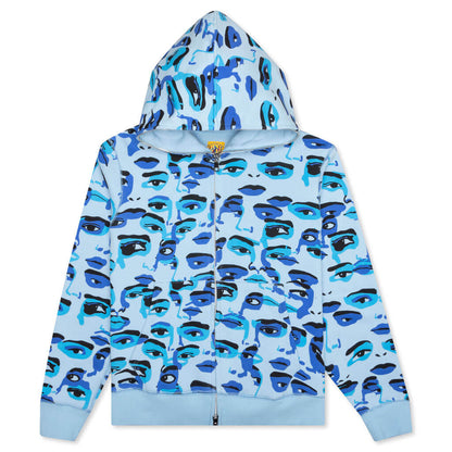 Faces Camo Hoodie - Blue