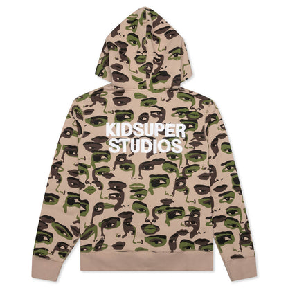 Faces Camo Hoodie - Green