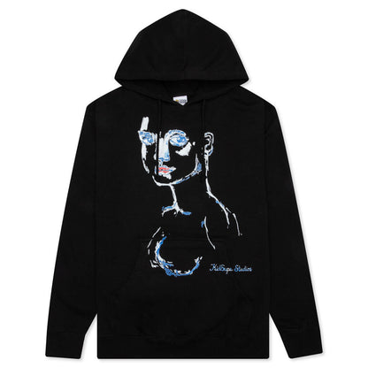 Painted Girl Hoodie - Black