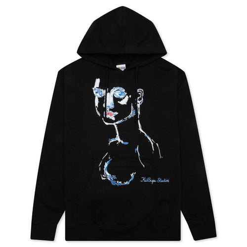 Painted Girl Hoodie - Black
