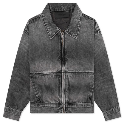 Kid's Denim Trucker Jacket - Vintage Black