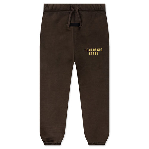 Kid's Heavy Fleece Essential Sweatpant - Brown