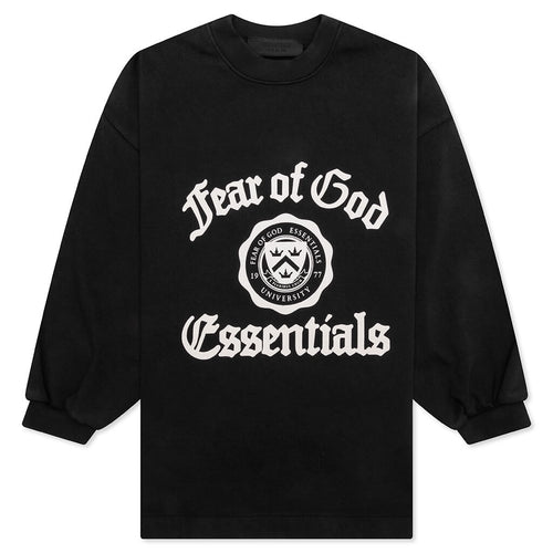Kid's Heavy Long Sleeve Tee - Black