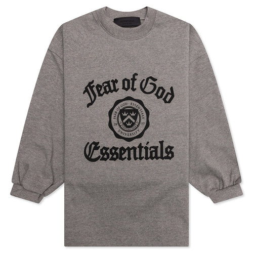 Kid's Heavy Long Sleeve Tee - Heather Gray
