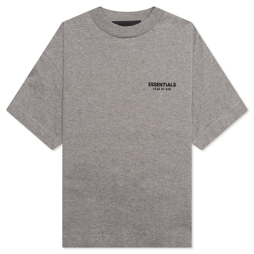 Kid's Jersey Crewneck Tee- Heather Gray