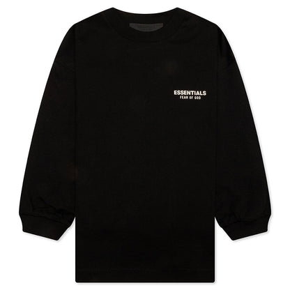 Kid's Jersey Long Sleeve Tee - Black