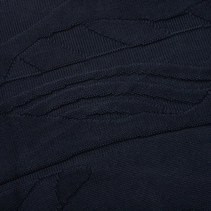 Landscaped Knitted Pullover - Navy Blue