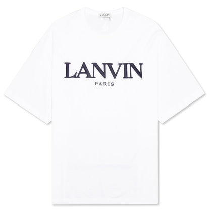 Embroidered Oversize Tee - White