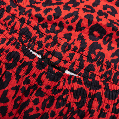 Leopard Active Shorts - Red