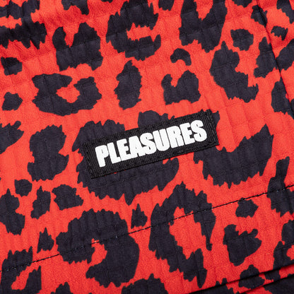 Leopard Active Shorts - Red