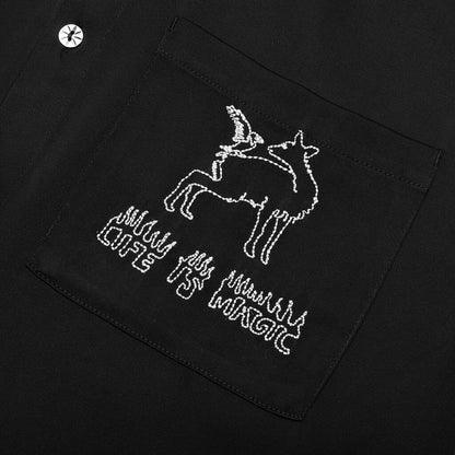 Life is Magic Button Up - Black