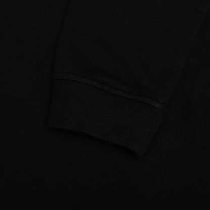 Upside Down Logo Hoodie - Black/White Embroidery