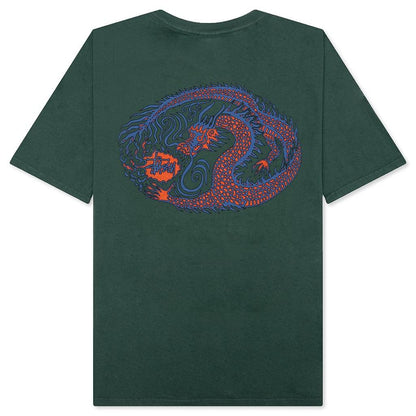 Mosaic Dragon Pigment Dyed Tee - Forest
