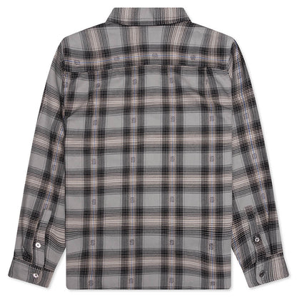 Motif Plaid Shirt - Grey