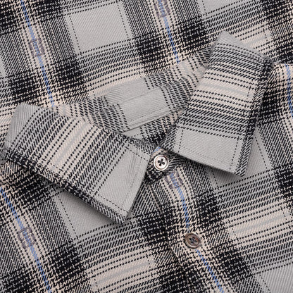 Motif Plaid Shirt - Grey