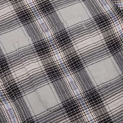 Motif Plaid Shirt - Grey