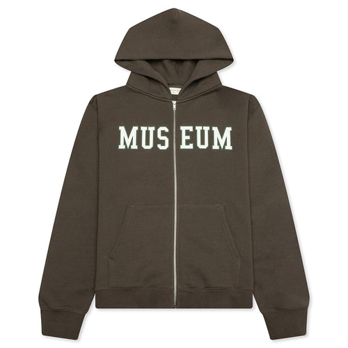 Museum Zip-Up Hoodie - Coffee