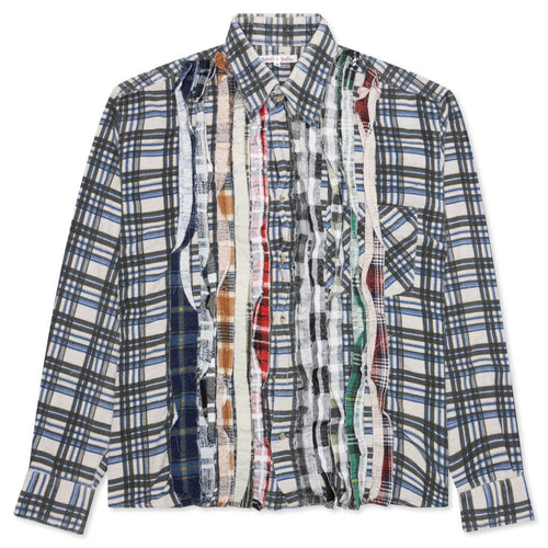 Ribbon Shirt - Blue/Olive