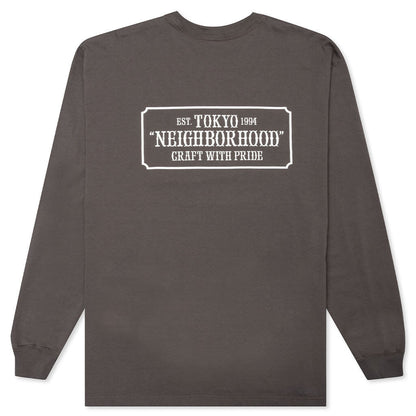 Bar & Shield L/S C-Tee - Grey